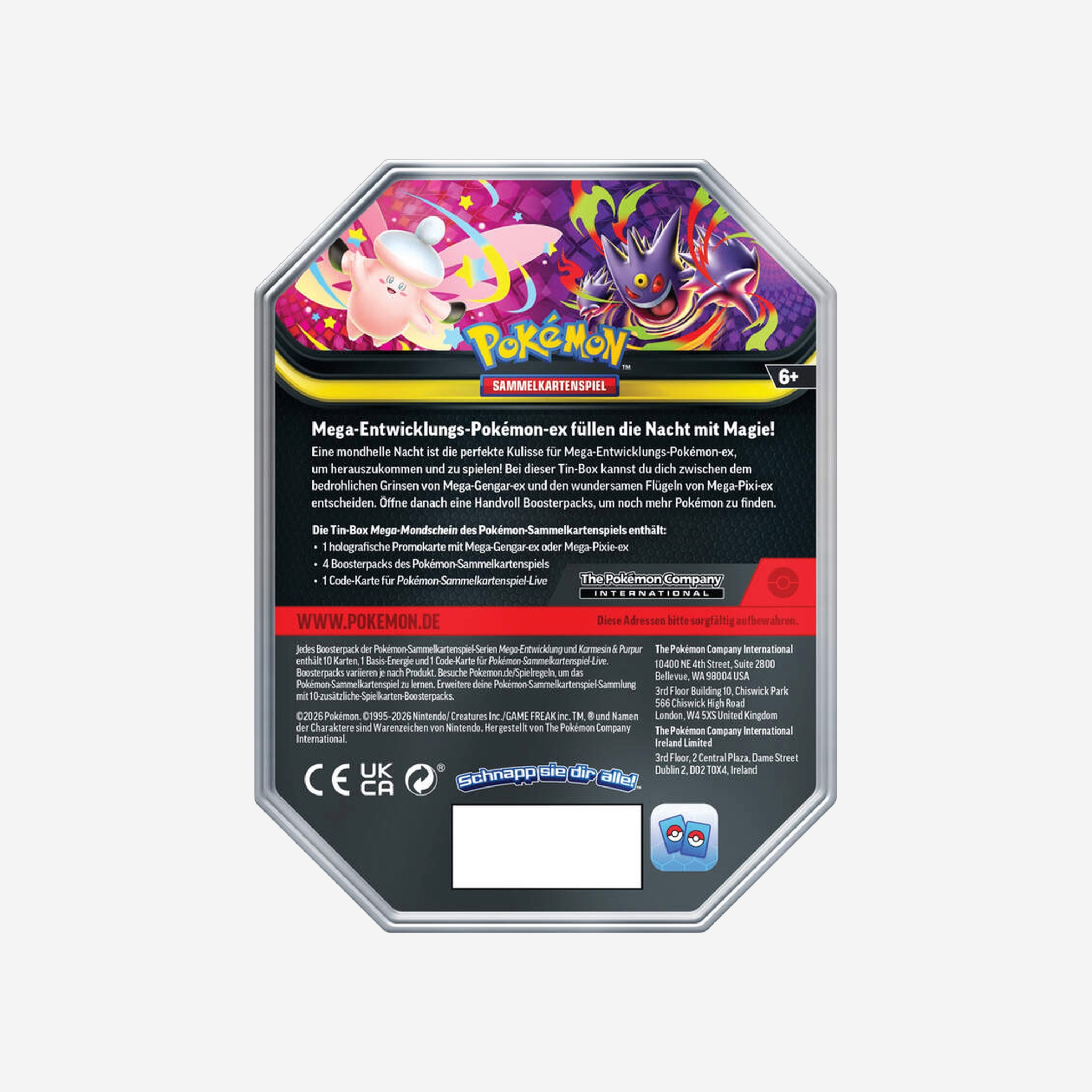 [POKÉMON] MEGA ENTWICKLUNG: MEGA GENGAR EX TIN [DE]