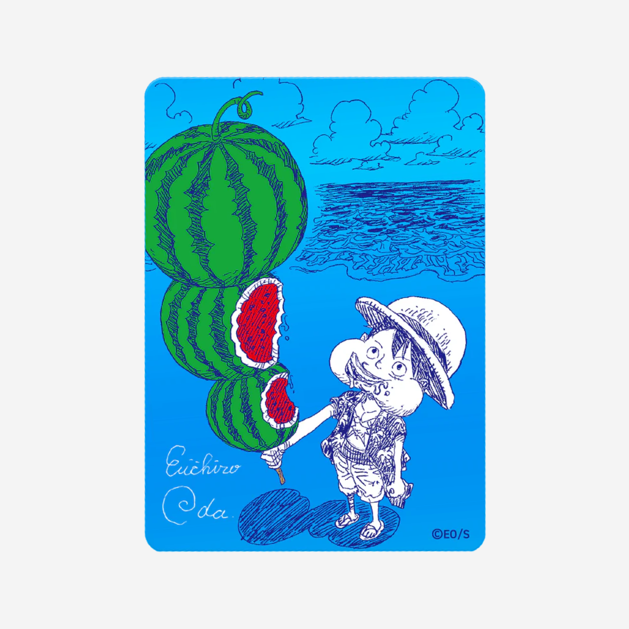 [BANDAI] ONE PIECE SHUEISHA NATSUCOMI 2026 - METALLIC PROMOKARTE - WATERMELON LUFFY [JP]