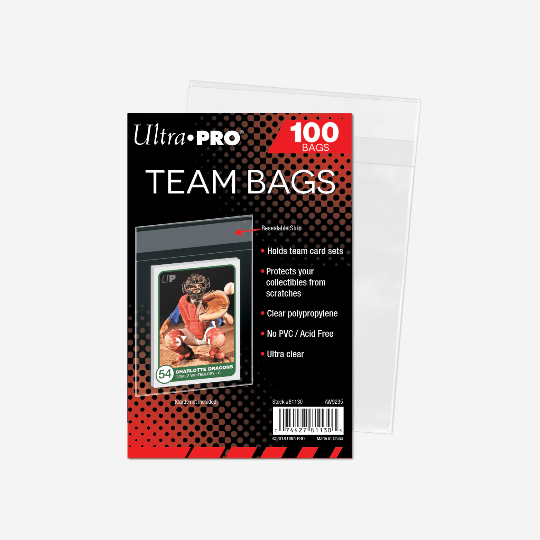 ULTRA PRO - TEAM BAGS RESEALABLE SLEEVES 100 STÜCK