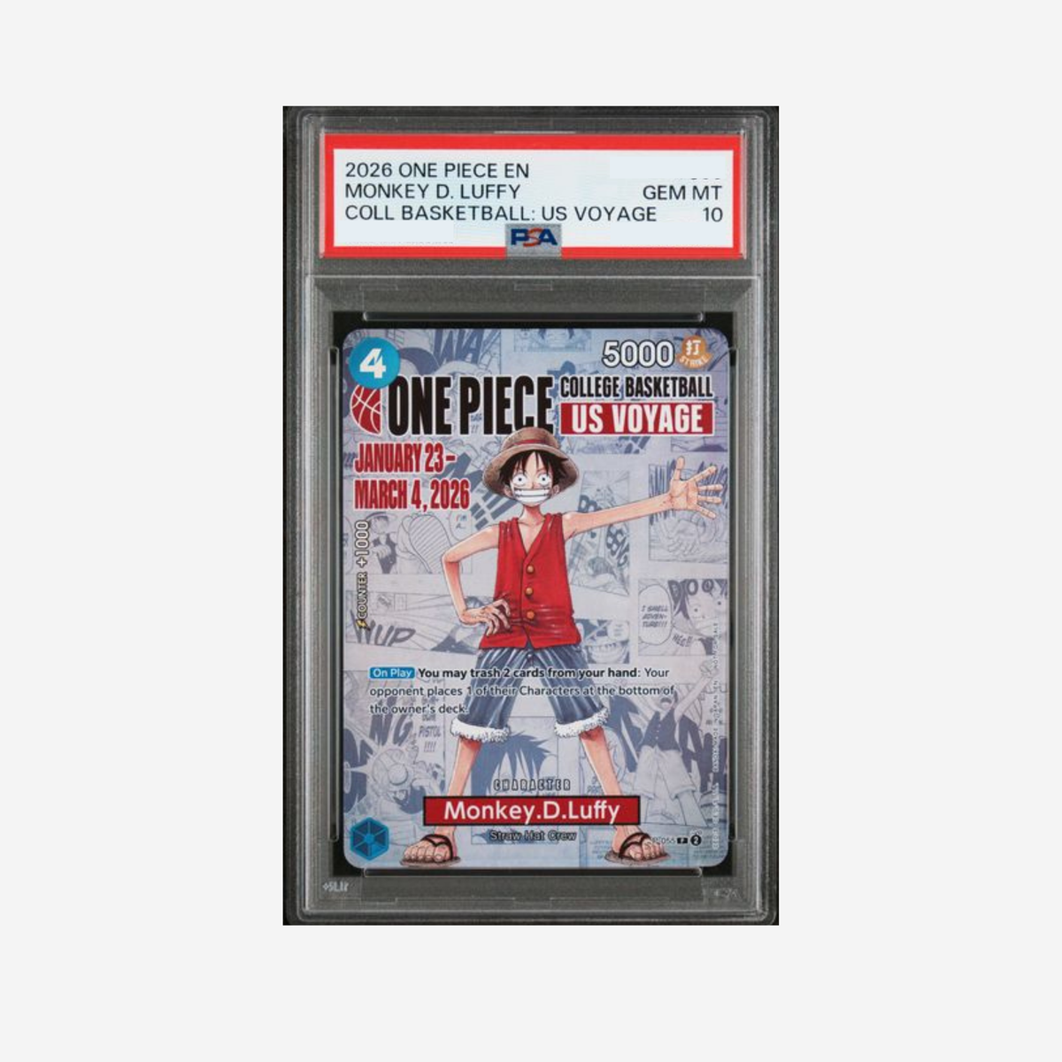 PSA10 - LUFFY COLL. BASKETBALL US VOYAGE P-055 [EN]
