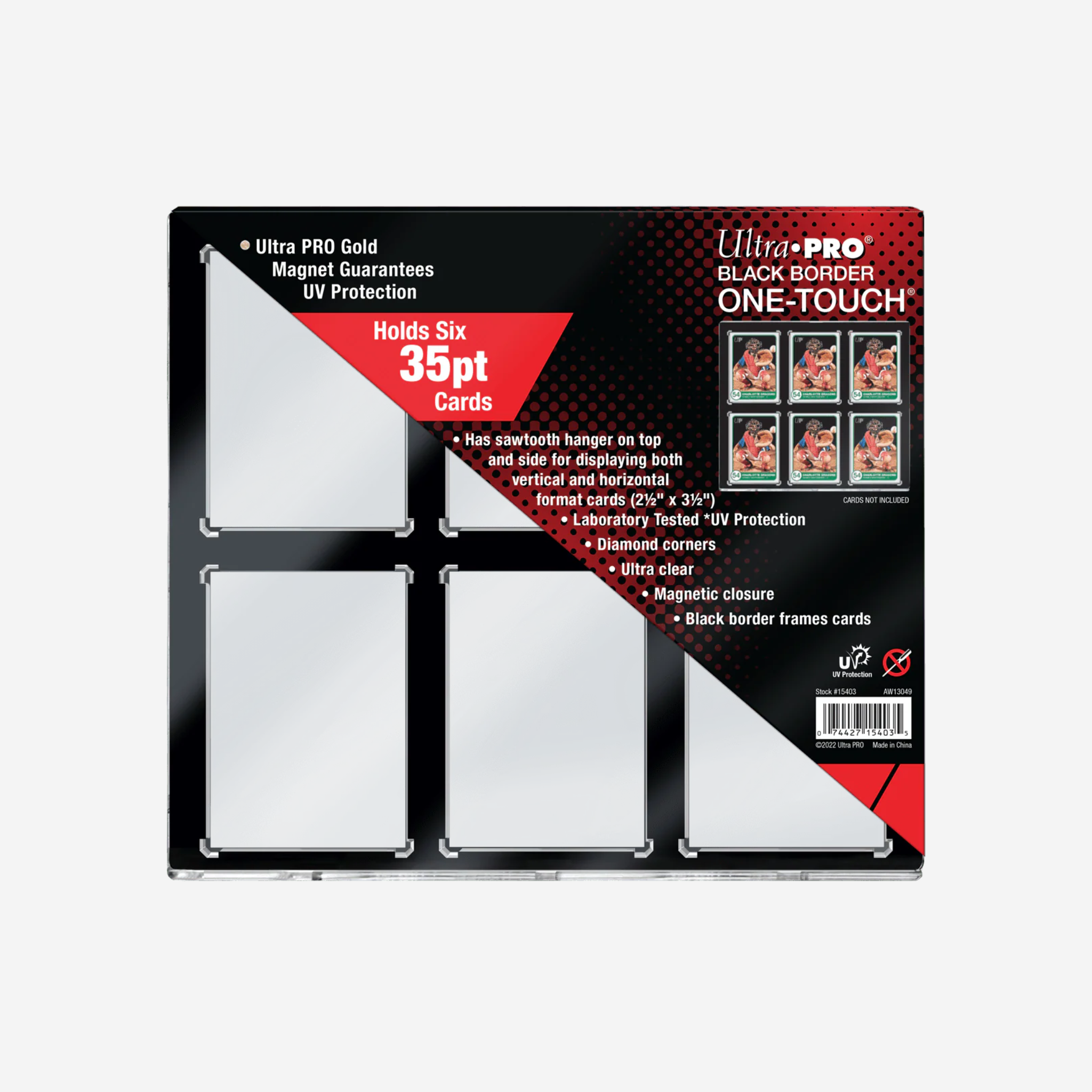 ULTRA PRO - 35PT 6-KARTENHALTER MIT SCHWARZEM RAND